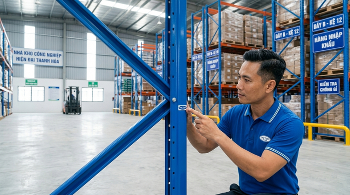 Bảo trì kệ pallet trong kho hàng tại Thanh Hóa để hạn chế rỉ sét