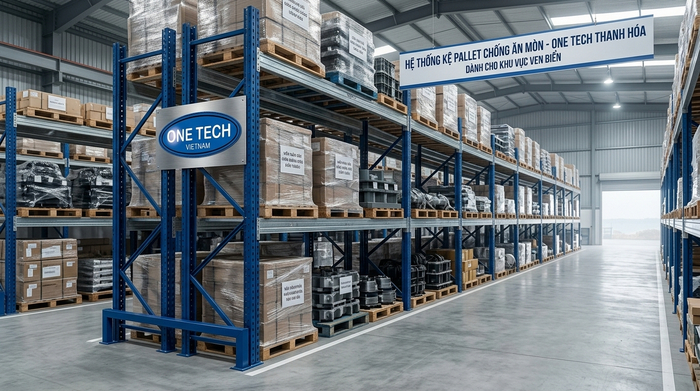 Kệ pallet chống ăn mòn phù hợp kho gần biển tại Thanh Hóa