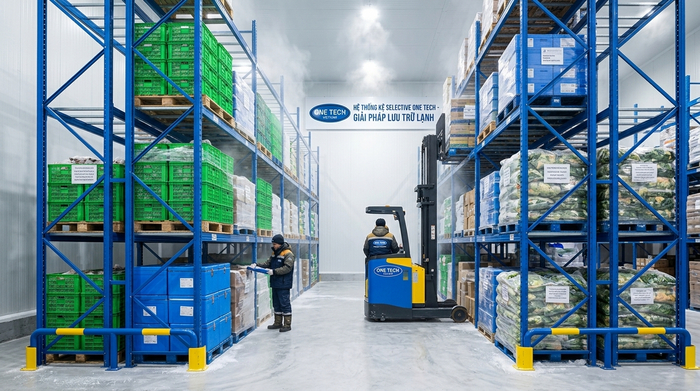 Kệ Selective kho lạnh Thanh Hóa cho hàng pallet