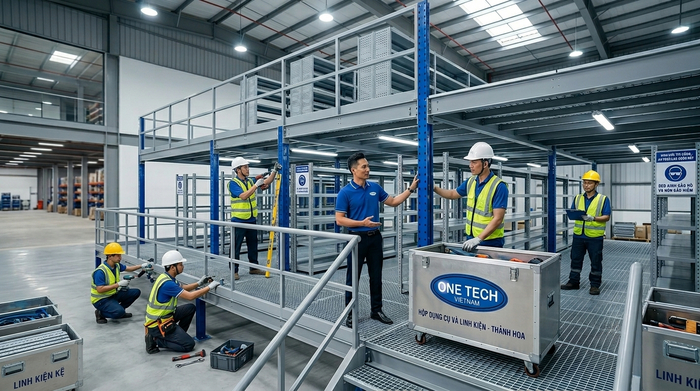 Lắp đặt kệ sàn mezzanine tại Thanh Hóa Đội thi công lắp đặt kệ sàn mezzanine tại Thanh Hóa