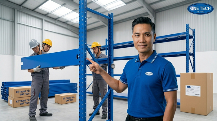 Lắp đặt kệ trung tải Thanh Hóa tại kho hàng