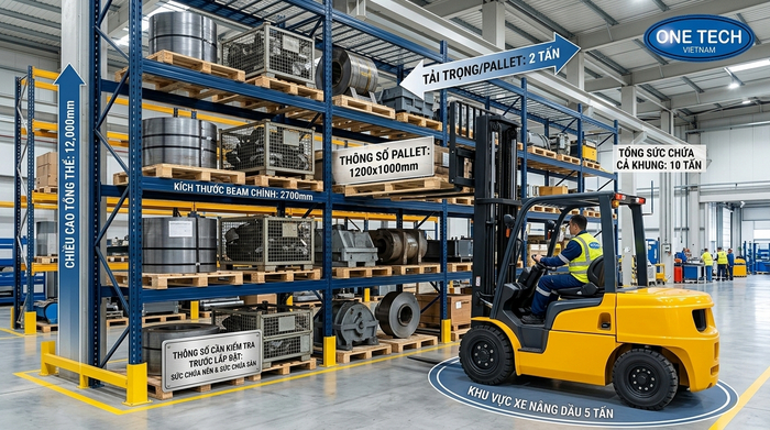 Thông số kệ pallet chịu tải 2 tấn cần kiểm tra trước khi lắp đặt