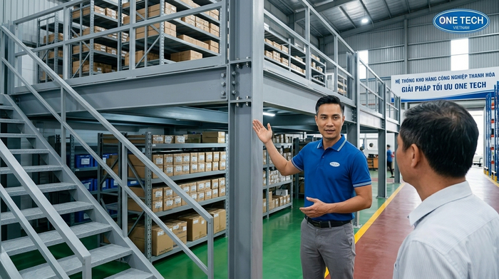 Tư vấn kệ sàn mezzanine Thanh Hóa OneTech Tư vấn kệ sàn mezzanine Thanh Hóa bởi Kệ kho hàng Thanh Hóa