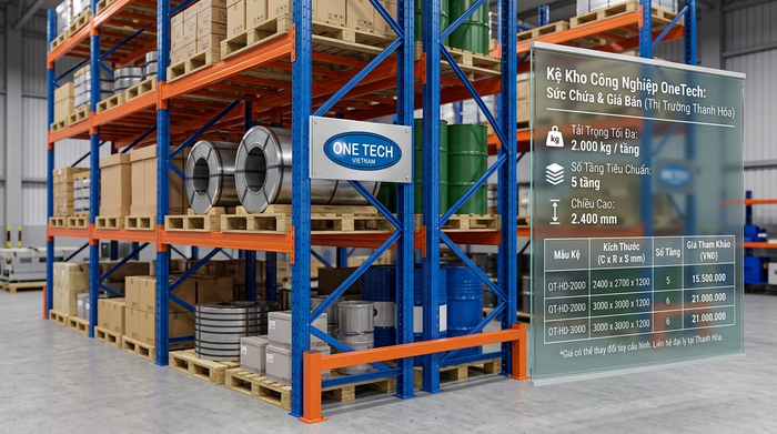 Bảng báo giá kệ sắt công nghiệp tải nặng tại Thanh Hóa