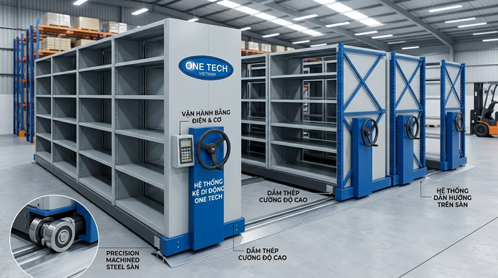 Công nghệ beam và ray cho kệ kho di động chịu tải Công nghệ beam và ray cho kệ kho di động chịu tải