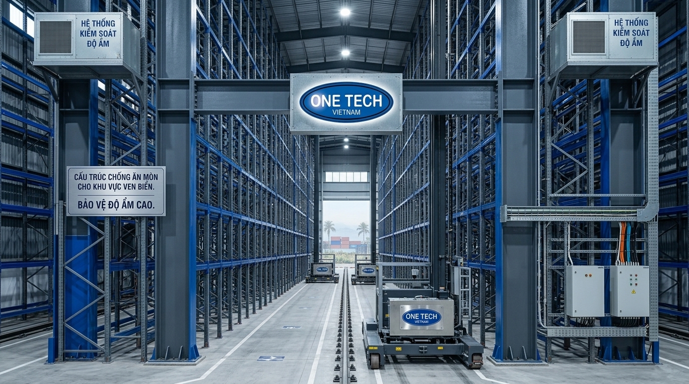 Kệ ASRS chống ăn mòn cho môi trường biển Kệ kho ASRS chống ăn mòn phù hợp môi trường ven biển tại Thanh Hóa