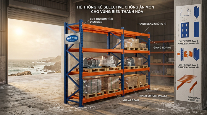 Kệ kho công nghiệp chống rỉ sét tại môi trường biển Thanh Hóa Kệ kho công nghiệp chống rỉ sét tại môi trường biển Thanh Hóa