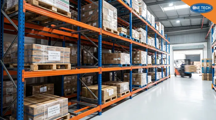 Kệ Push Back kho công nghiệp Bỉm Sơn Thanh Hóa Kệ Push Back cho kho công nghiệp tại Bỉm Sơn Thanh Hóa