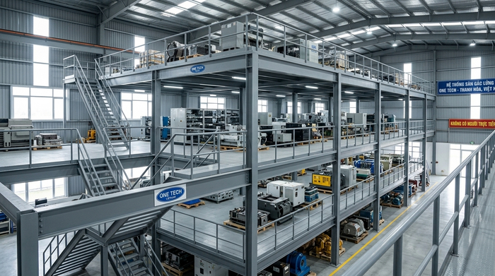 Kệ sàn Mezzanine Thanh Hóa tăng mặt sàn Kệ sàn Mezzanine tăng diện tích sử dụng cho nhà kho tại Thanh Hóa