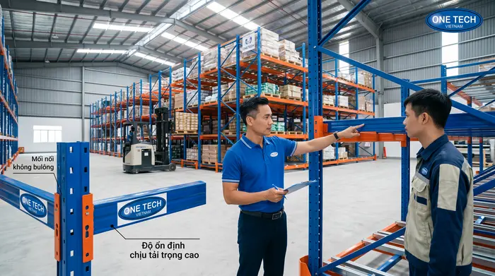 Khảo sát kho lắp đặt kệ Push Back Thanh Hóa Khảo sát kho trước khi lắp đặt kệ Push Back Thanh Hóa