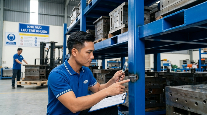 Kiểm tra bảo trì kệ khuôn định kỳ Kiểm tra bảo trì kệ khuôn định kỳ trong kho công nghiệp