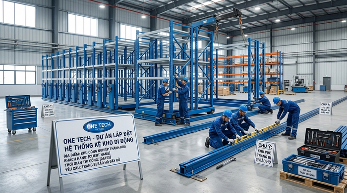Lắp đặt kệ kho di động tại kho hàng Thanh Hóa Lắp đặt kệ kho di động tại kho hàng Thanh Hóa