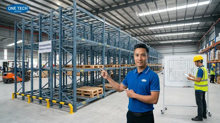 Lắp đặt kệ Push Back Thanh Hóa Lắp đặt kệ Push Back tại kho hàng Thanh Hóa