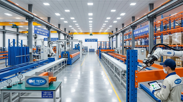Quy mô nhà máy sản xuất giá kệ hiện đại của OneTech Quy mô nhà máy sản xuất giá kệ hiện đại của OneTech