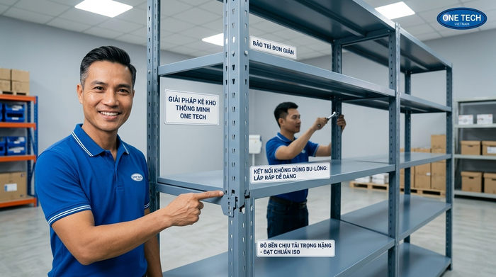 Đội ngũ kỹ thuật lắp đặt kệ sắt v lỗ chuyên nghiệp