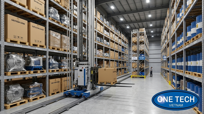 Stacker-Crane và kệ tải trọng nặng Thanh Hóa Stacker-Crane kết hợp kệ tải trọng nặng Thanh Hóa