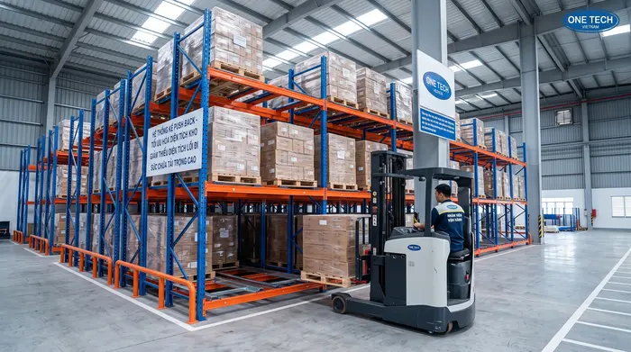 Tối ưu diện tích kho với kệ Push Back Thanh Hóa Tối ưu diện tích kho bằng kệ Push Back Thanh Hóa