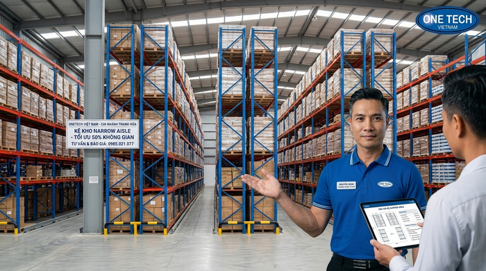 Tư vấn báo giá Kệ Narrow Aisle Thanh Hóa Tư vấn báo giá Kệ Narrow Aisle Thanh Hóa bởi Kệ kho hàng Thanh Hóa OneTech