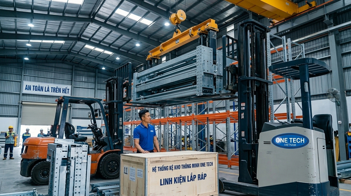 Vận chuyển thiết bị công nghiệp Thanh Hóa cho dự án Stacker-Crane Vận chuyển thiết bị công nghiệp Thanh Hóa phục vụ lắp đặt Stacker-Crane