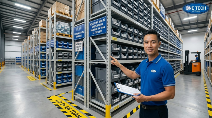 Lưu ý an toàn khi sử dụng kệ kho linh kiện điện tử