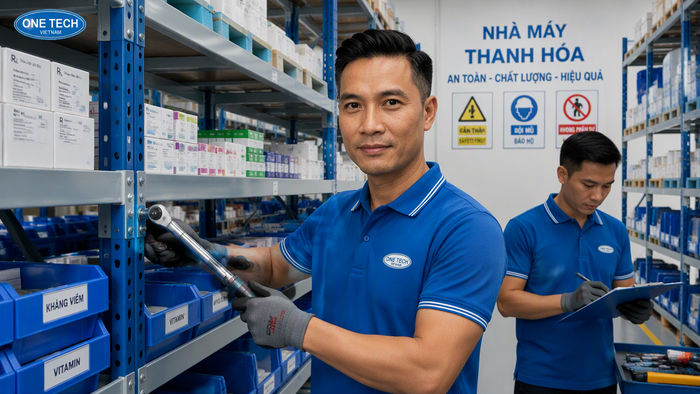 Bảo trì kệ kho dược phẩm định kỳ Bảo trì kệ kho dược phẩm Thanh Hóa kiểm tra bulong và thanh beam