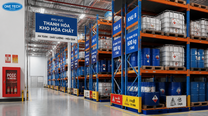 Biển tải trọng trên kệ kho hóa chất Thanh Hóa Biển tải trọng trên kệ kho hóa chất Thanh Hóa