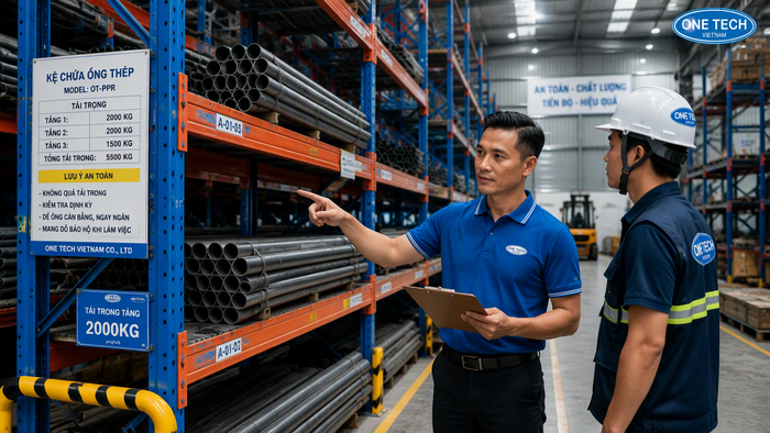 Đào tạo vận hành kệ để ống thép sau bàn giao Đào tạo quy trình vận hành kệ để ống thép an toàn sau lắp đặt