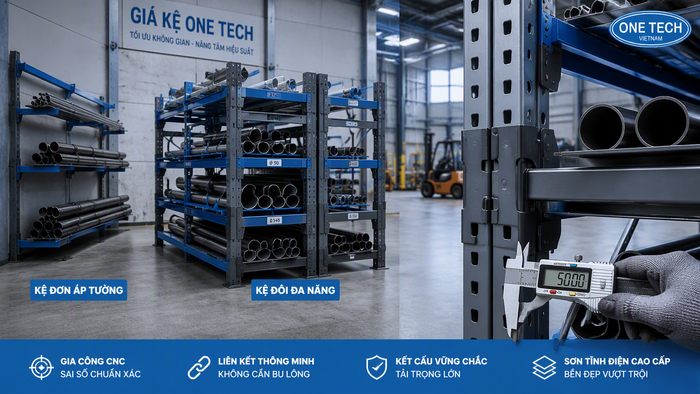 Kệ để ống thép gia công CNC cho kho công nghiệp Kệ để ống thép gia công CNC có độ chính xác cao