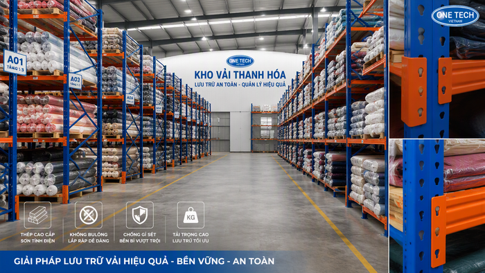 Kệ để vải Thanh Hóa cho kho may mặc Kệ để vải Thanh Hóa trong kho may mặc