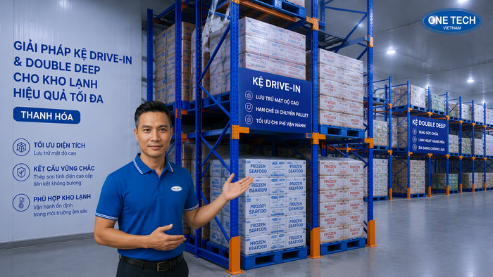 Kệ Drive In kho lạnh đồ đông lạnh Kệ Drive In cho kho lạnh chứa đồ đông lạnh tại Thanh Hóa