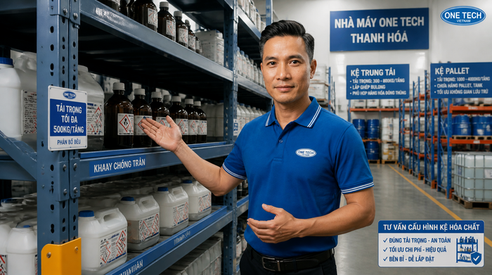 Kệ kho hàng Thanh Hóa tư vấn kệ kho hóa chất OneTech Kệ kho hàng Thanh Hóa tư vấn kệ kho hóa chất OneTech