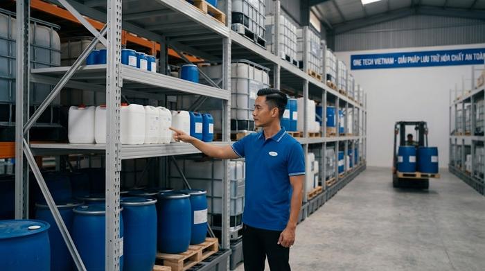 Kệ kho hóa chất Thanh Hóa cho nhà xưởng công nghiệp Kệ kho hóa chất Thanh Hóa cho nhà xưởng công nghiệp
