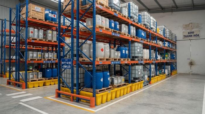 Kệ Selective cho pallet hóa chất tại Thanh Hóa Kệ Selective cho pallet hóa chất tại Thanh Hóa
