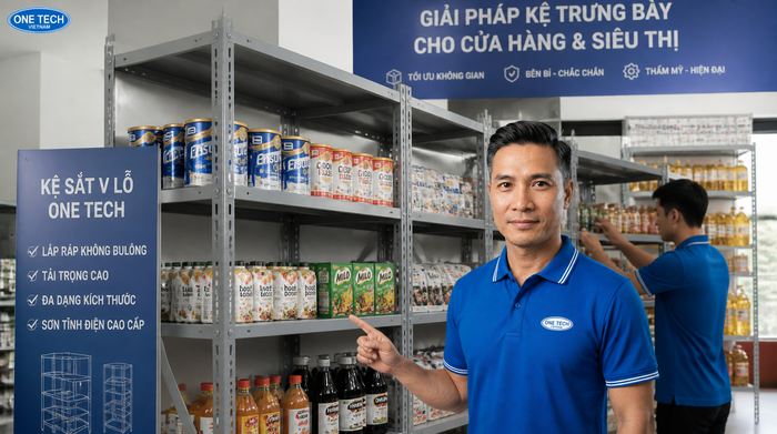 Kệ siêu thị tôn lỗ cho cửa hàng tại Thanh Hóa