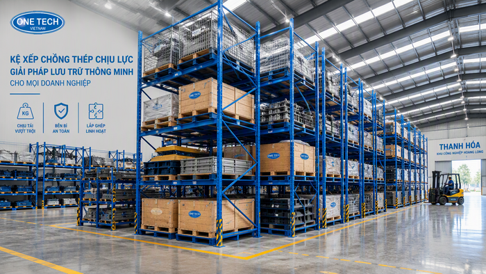 Kệ xếp chồng thép chịu lực cho kho công nghiệp tại Thanh Hóa