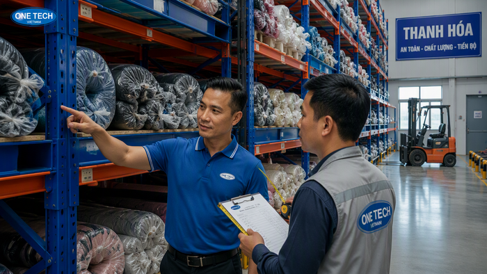 Khảo sát kho lắp đặt kệ để vải Khảo sát kho lắp đặt kệ để vải tại Thanh Hóa