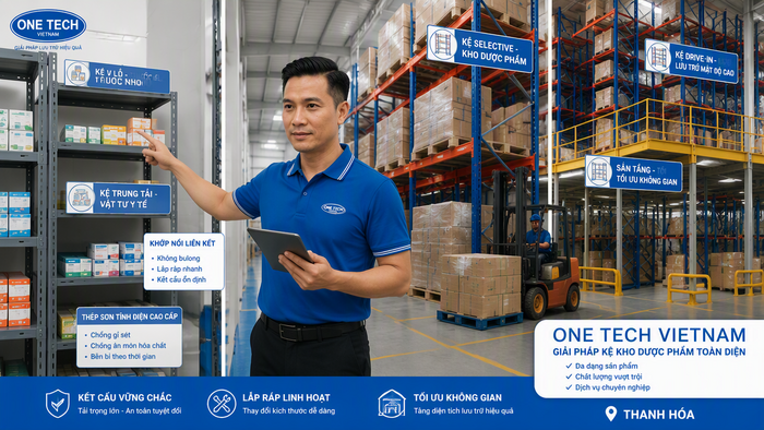 Quy trình khảo sát lắp đặt kệ kho dược phẩm Thanh Hóa Khảo sát lắp đặt kệ kho dược phẩm Thanh Hóa bởi kỹ thuật viên