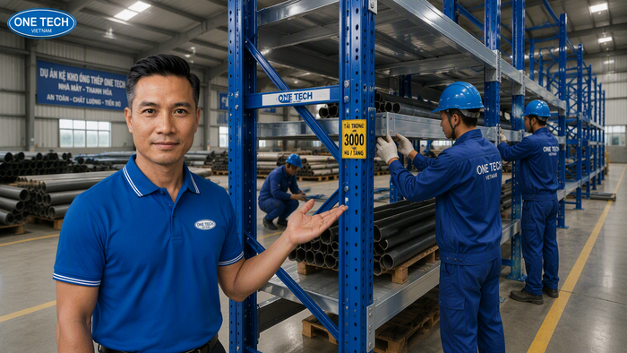 Lắp đặt kệ để ống thép tại Thanh Hóa Lắp đặt kệ để ống thép tại kho khách hàng ở Thanh Hóa