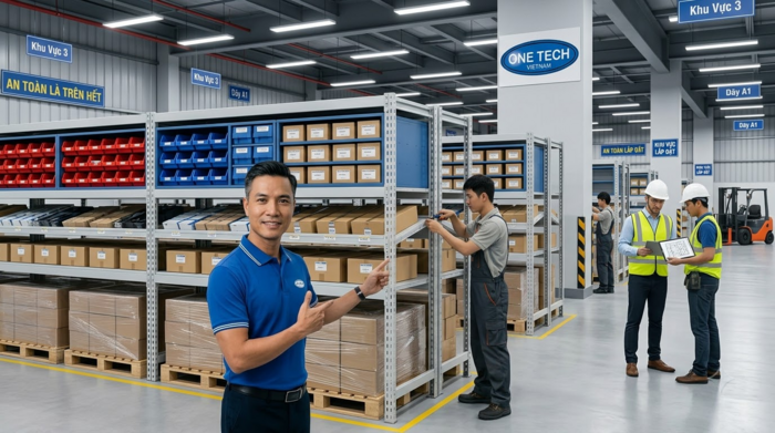 Lắp đặt kệ kho linh kiện điện tử tại Thanh Hóa