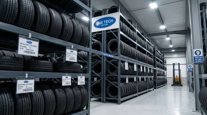 Sản xuất kệ để lốp xe tại nhà máy OneTech Sản xuất kệ để lốp xe tại nhà máy OneTech