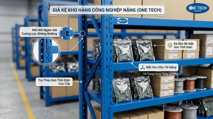 Thông số kỹ thuật cần kiểm tra khi chọn kệ kho linh kiện điện tử