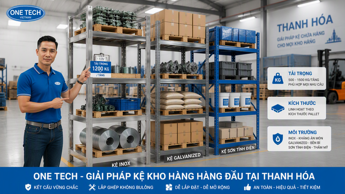 Các tiêu chí chọn kệ xếp chồng Thanh Hóa theo tải trọng kích thước và môi trường kho