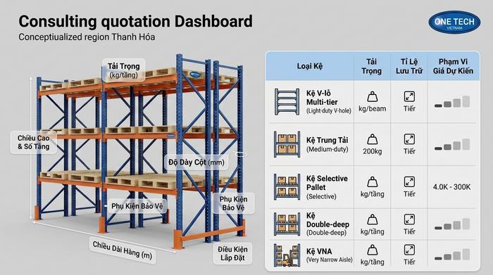Báo giá kệ kho cà phê Thanh Hóa Báo giá kệ kho cà phê Thanh Hóa theo tải trọng, kích thước và cấu hình