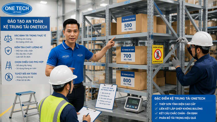 Đào tạo quy trình sử dụng kệ kho trung tải an toàn sau lắp đặt