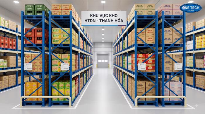 Kệ Selective cho kho FMCG nhiều mã hàng tại Thanh Hóa