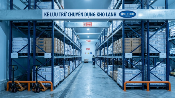 Kệ Selective cho kho lạnh thủy hải sản tại Thanh Hóa dùng pallet