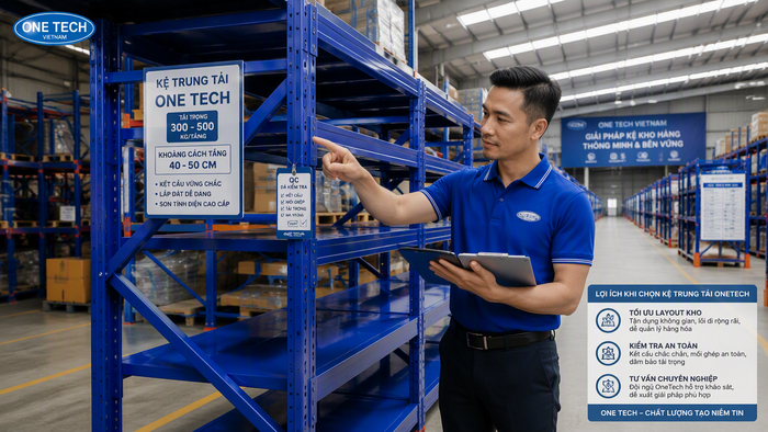 Kiểm tra chất lượng kệ trung tải giá rẻ trước khi lắp đặt tại Thanh Hóa