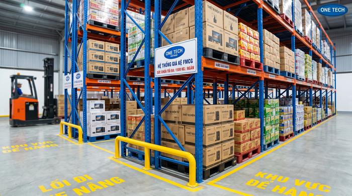 Lắp đặt kệ kho FMCG tại hiện trường Thanh Hóa