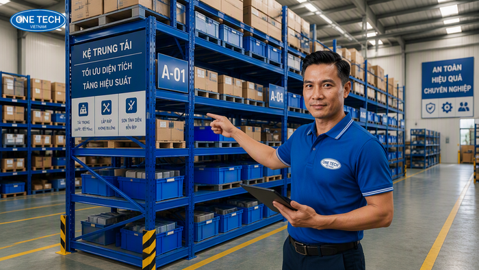 Tối ưu mật độ lưu trữ bằng kệ trung tải cho kho hàng Thanh Hóa